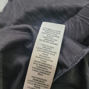 Chicos Easywear Textured Wave Knit Top Womens Size 3 US XL Black 3/4 Sleeve